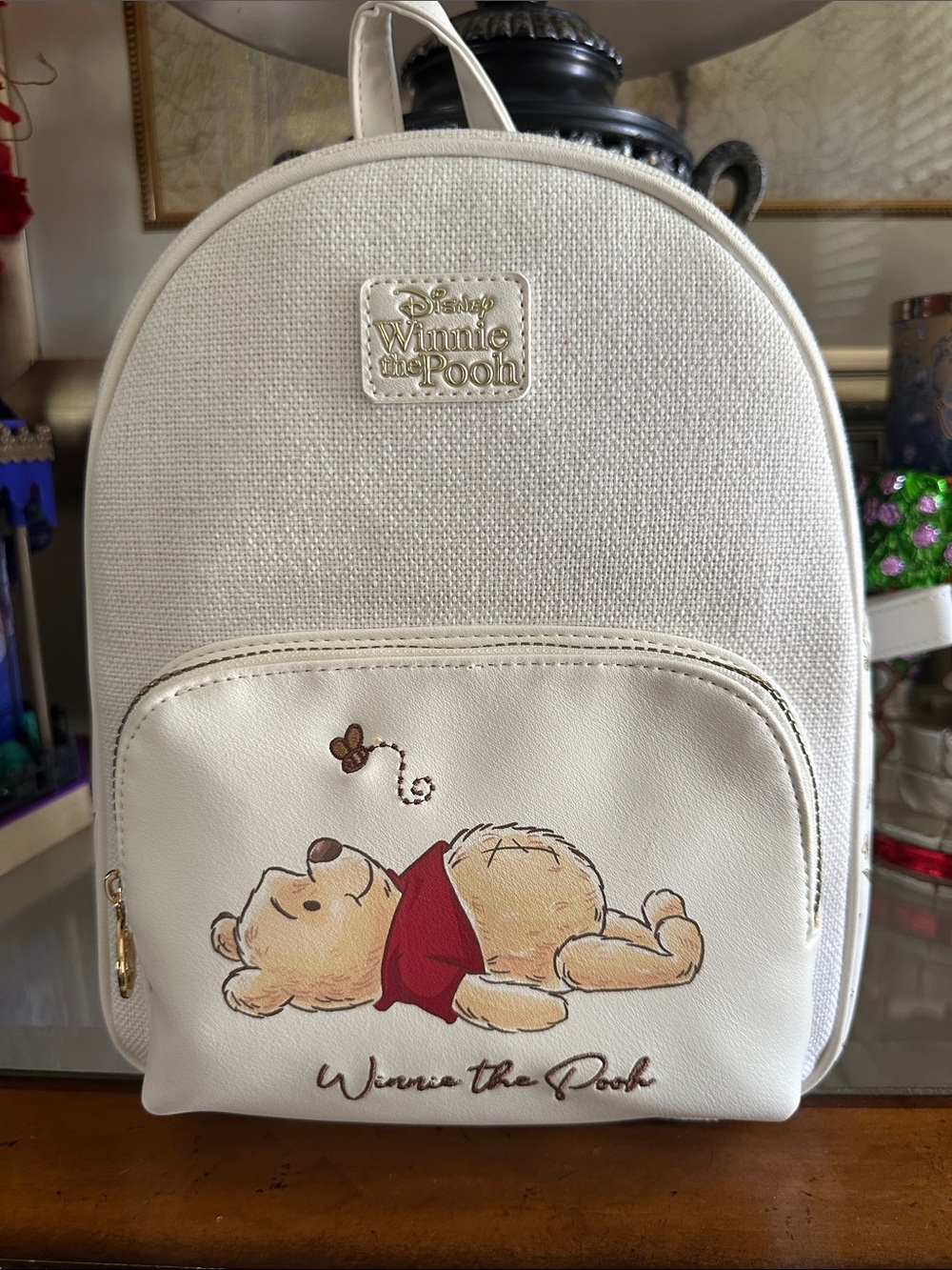 Primark Winnie the Pooh Cream and Red Backpack NWT